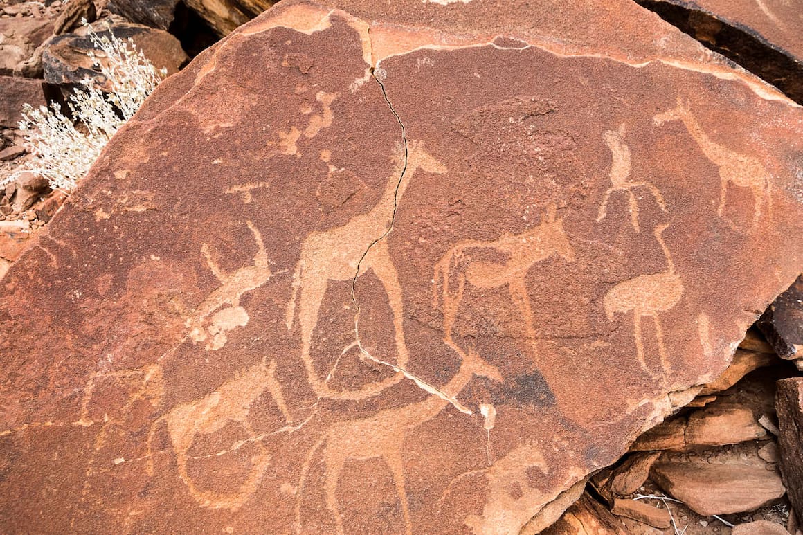 Namibia Felszeichnungen Steinzeit